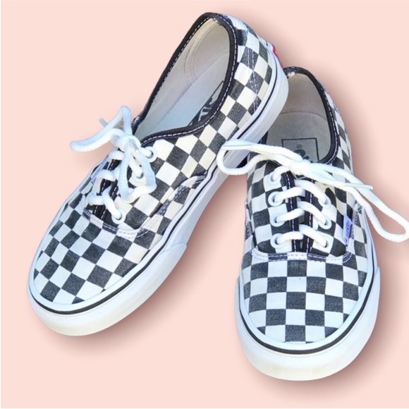 Vans Lace Up Checkerd Print Slip On Skateboard Shoes Size 5.5 - Picture 7 of 8